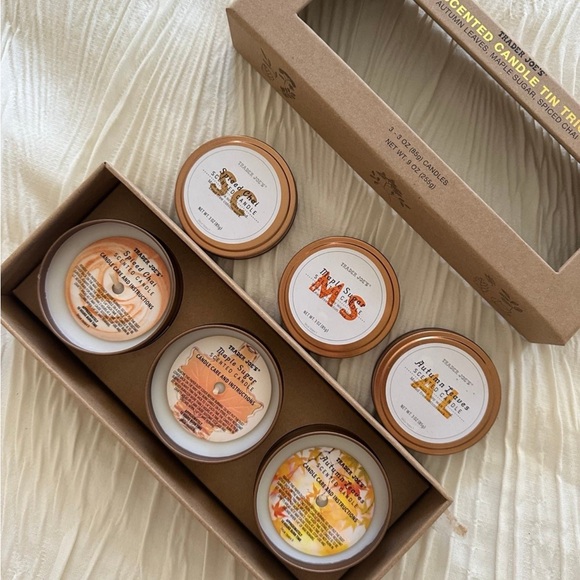 Trader Joe’s Autumn Seasonal Scented Candle Tin Trio - Picture 2 of 9